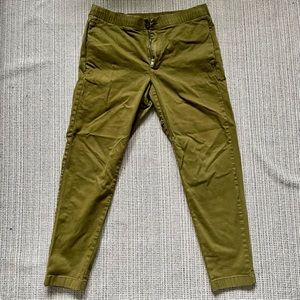 Bonobos Off Duty Pant, Chinos & Joggers Mix Olive Shrub Green, Size Small Short
